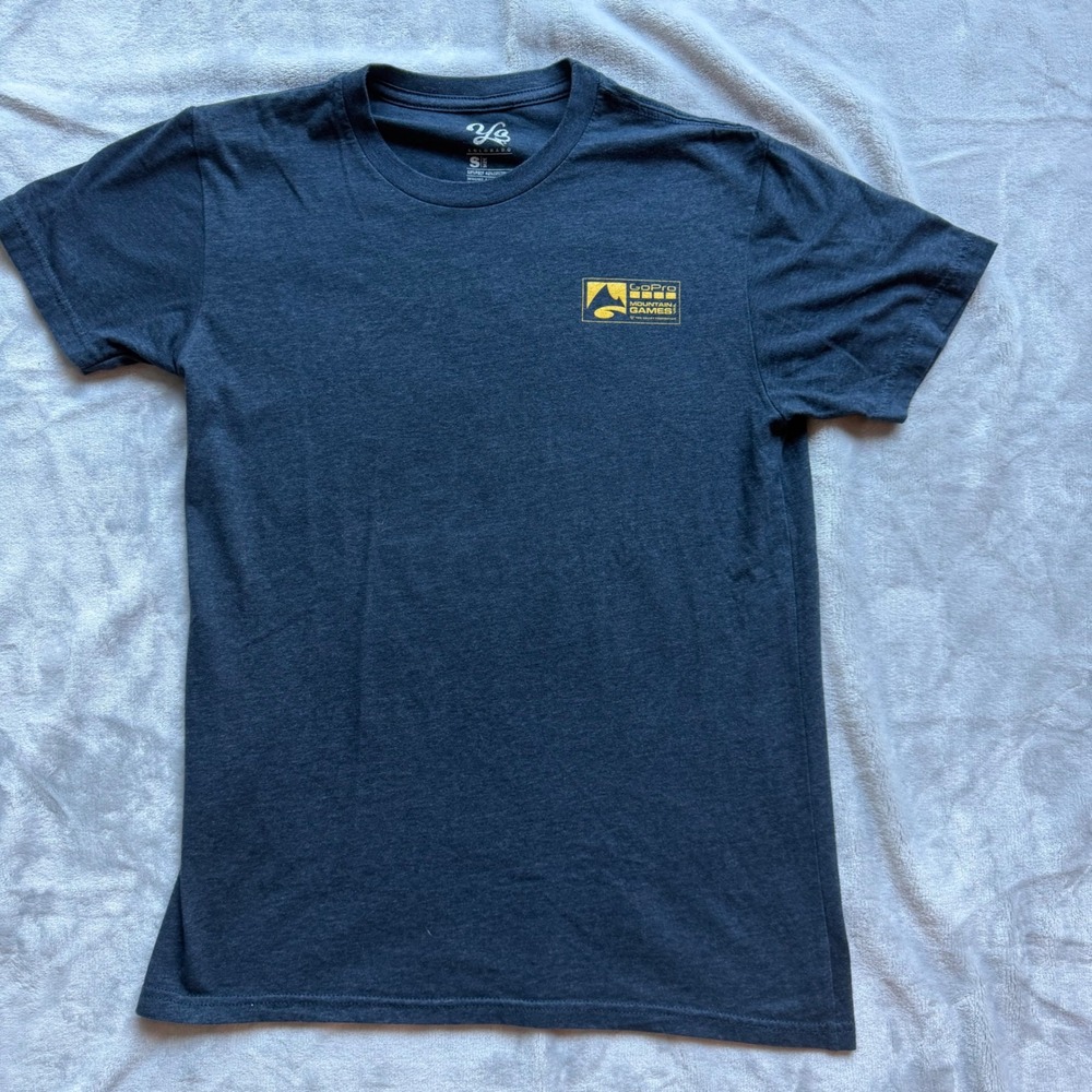 GoPro T-Shirt Mens L Blue Mountain Games Vail Graphic Short Sleeve Crewneck Tee